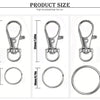 Silver Swivel Snap Hooks with Key Rings (20-Pack)