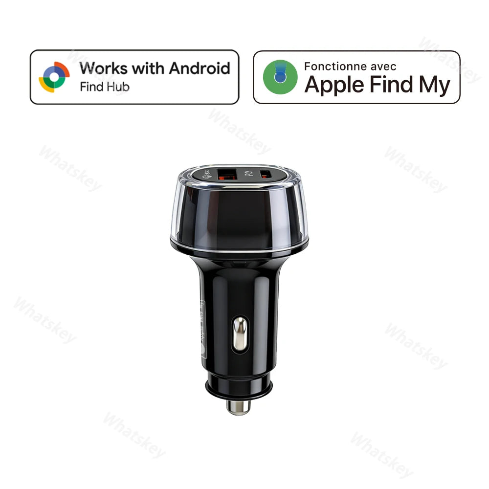 30W Type-C Car Charger with GPS Tracker