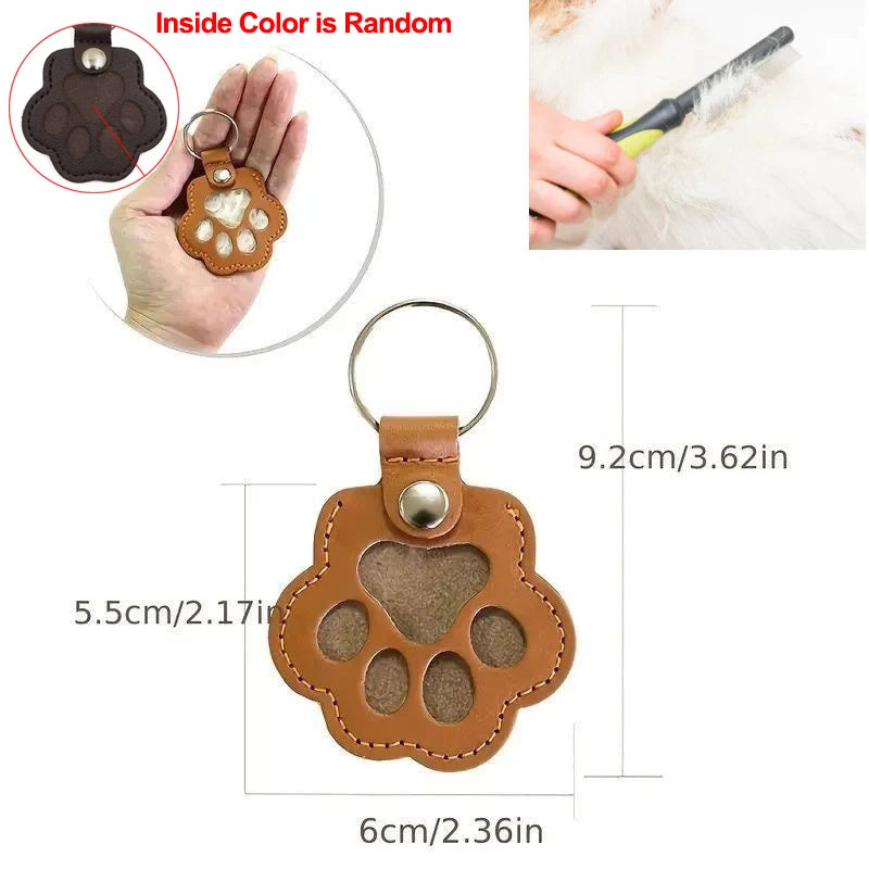 PU Leather Pet Memorial Keychain