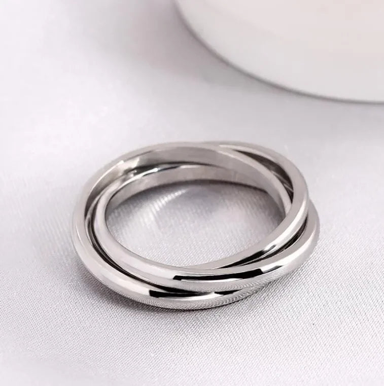 Set de Tres Anillos Entrelazados