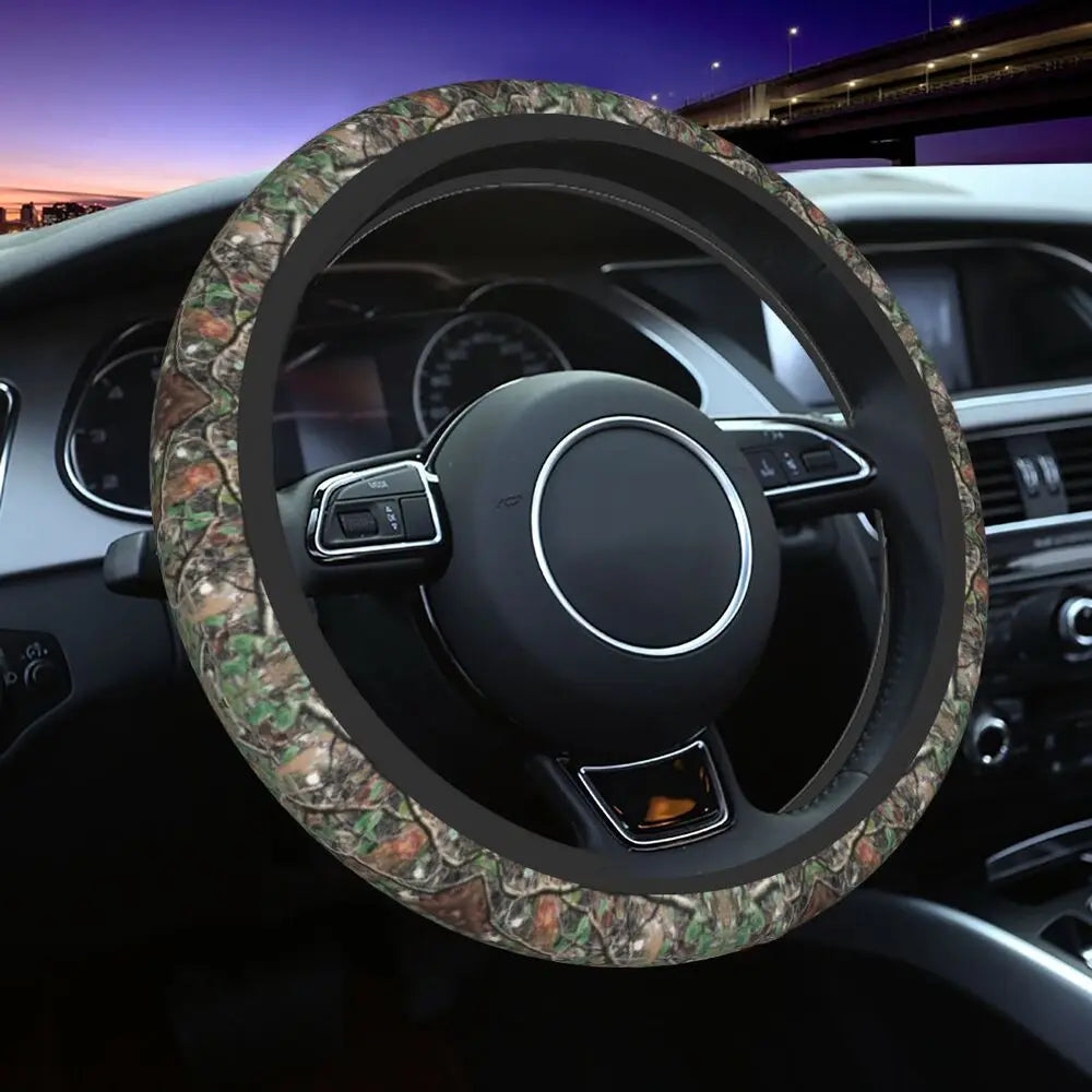 Tree Camouflage Elastic Steering Wheel Cover