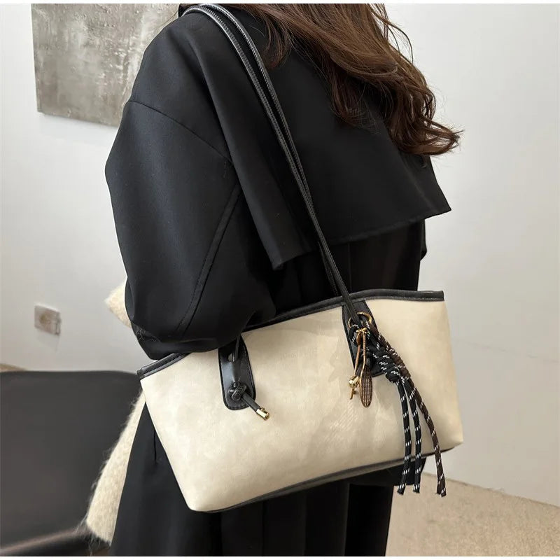 Retro Tote Bag - Large Capacity Casual Shoulder Bag