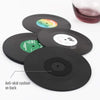 Retro Vinyl Record Coaster Set