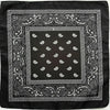 Paisley Bandana Square Scarf – 55cm Cotton Blend for Men and Women