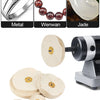 A set of 150mm cotton airway buffing wheels for polishing, including various sizes and a grinding machine.