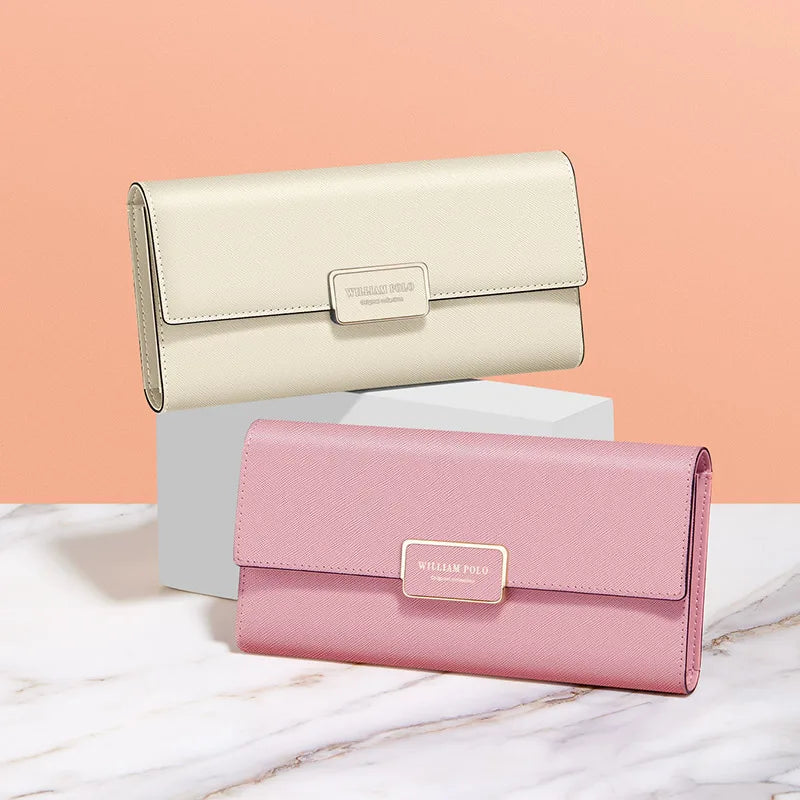 Portefeuille en cuir véritable de vachette