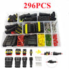 A box containing 296 pieces of waterproof automotive electrical connectors with male and female terminals.