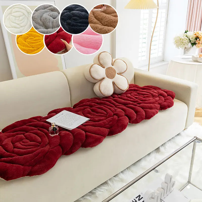 Non-Slip Decorative Sofa Mat with Unique Alien Rose Design