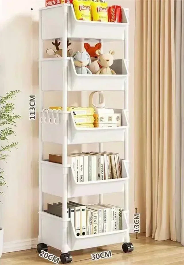 Rolling Storage Cart with Wheels – Multi-Purpose Kitchen, Bathroom & Office Organizer