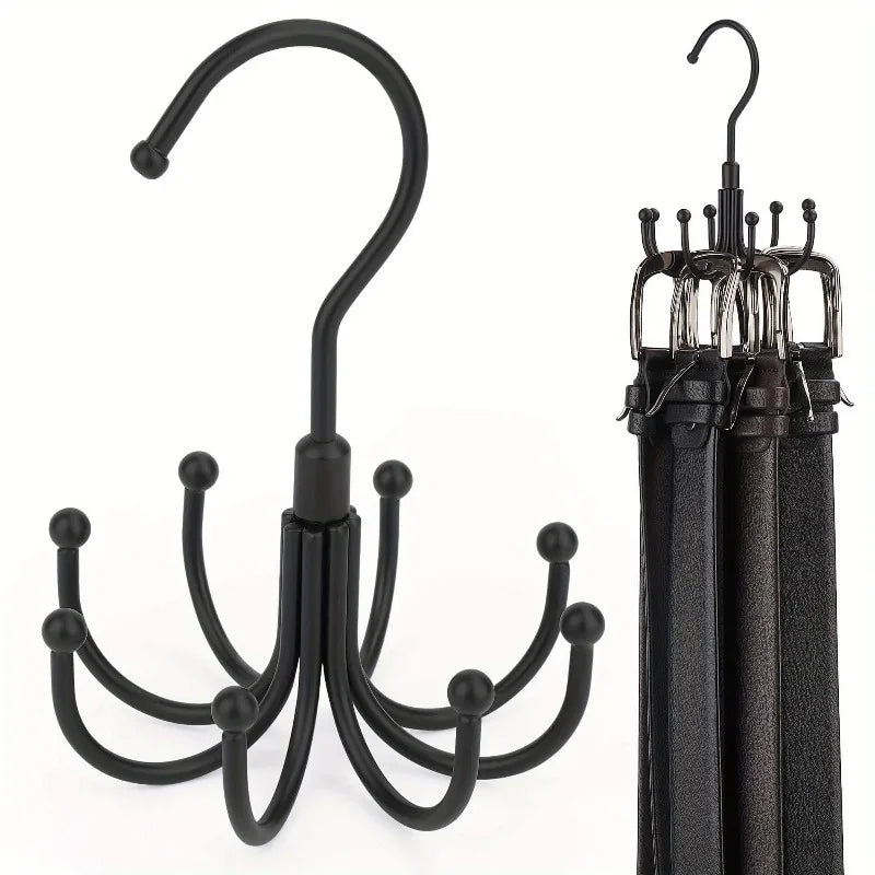 Rotatable Stainless Steel Belt Organizer Hanger