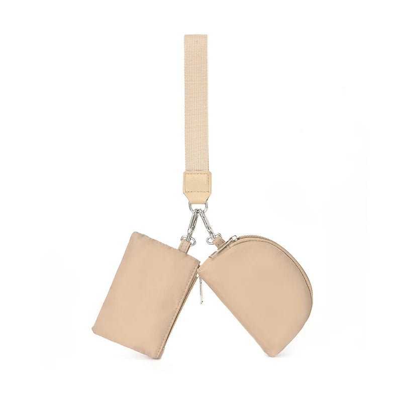 Mini Keychain Wallet with Wristlet Strap