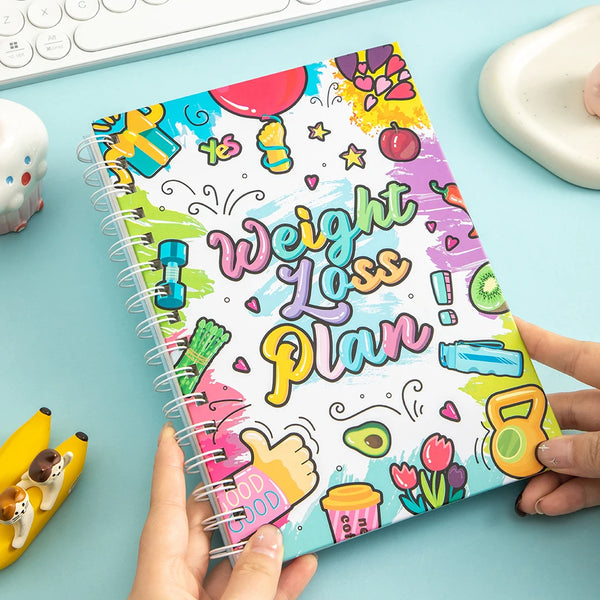 A5 Undated Weight Loss Planner with Stickers