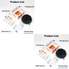 Product list showing an over-the-door hat organizer with its packaging box, user manual, metal hooks, and hat rack strap.