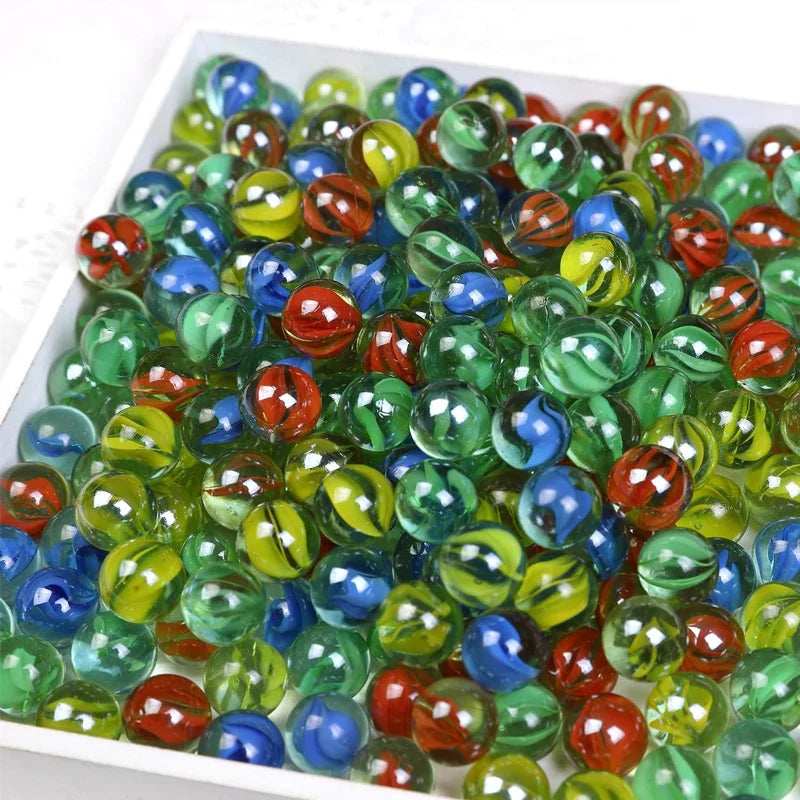 50 Colorful 14mm Glass Marbles for Vase, Fish Tank & Home Decor