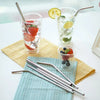 Reusable Stainless Steel Drinking Straws with Cleaning Brush