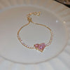 Rhinestone Round Clasp Bracelet
