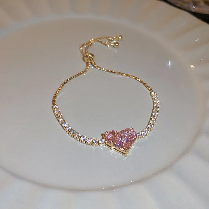 Rhinestone Round Clasp Bracelet