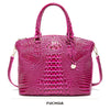Vintage Croc-Embossed Structured Satchel Handbag