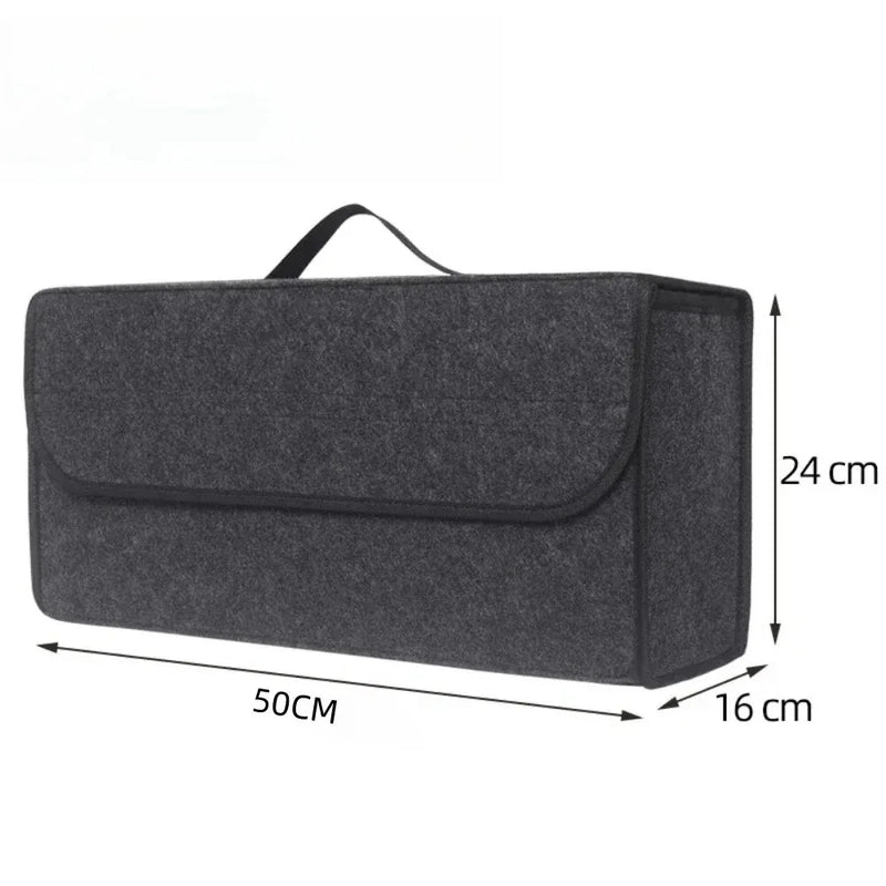Felt Car Trunk Organizer with Anti-Slip Base