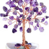 Amethyst Crystal Tree of Life on Natural Agate Slice Base