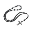 Collar con Colgante de Cruz de Piedra de Ojo de Tigre