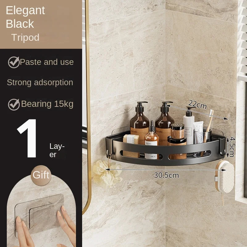 Corner Shower Caddy - Adhesive Mount Bathroom Shelf
