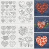 Pre-Printed Water-Soluble Embroidery Stabilizer Sheets with Floral & Letter Patterns