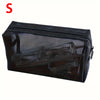 Travel Mesh Cosmetic Bag with Zipper Closure