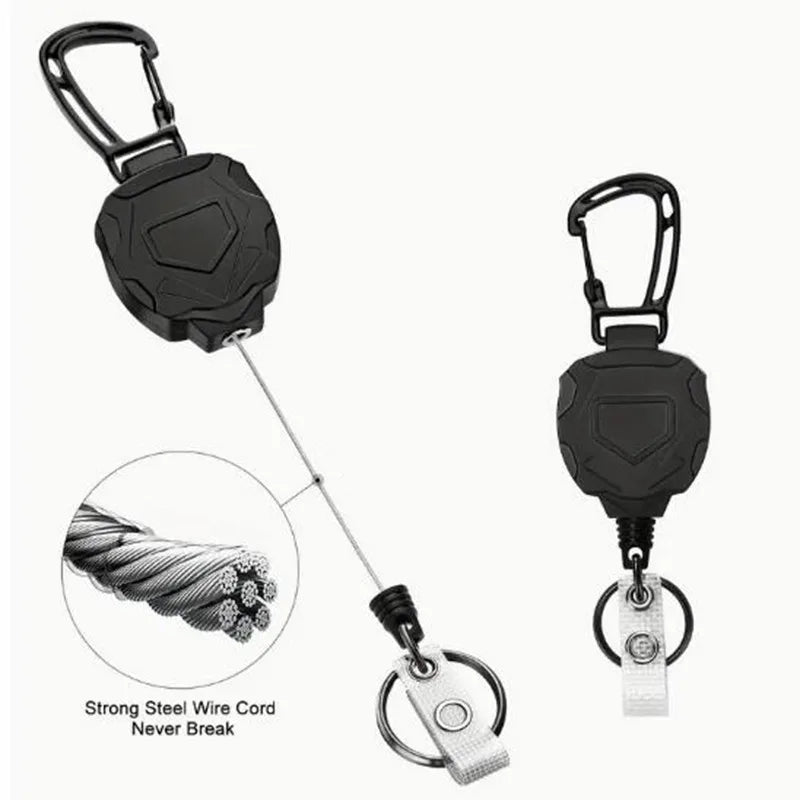 Heavy-Duty Retractable Badge Holder with Card Cover