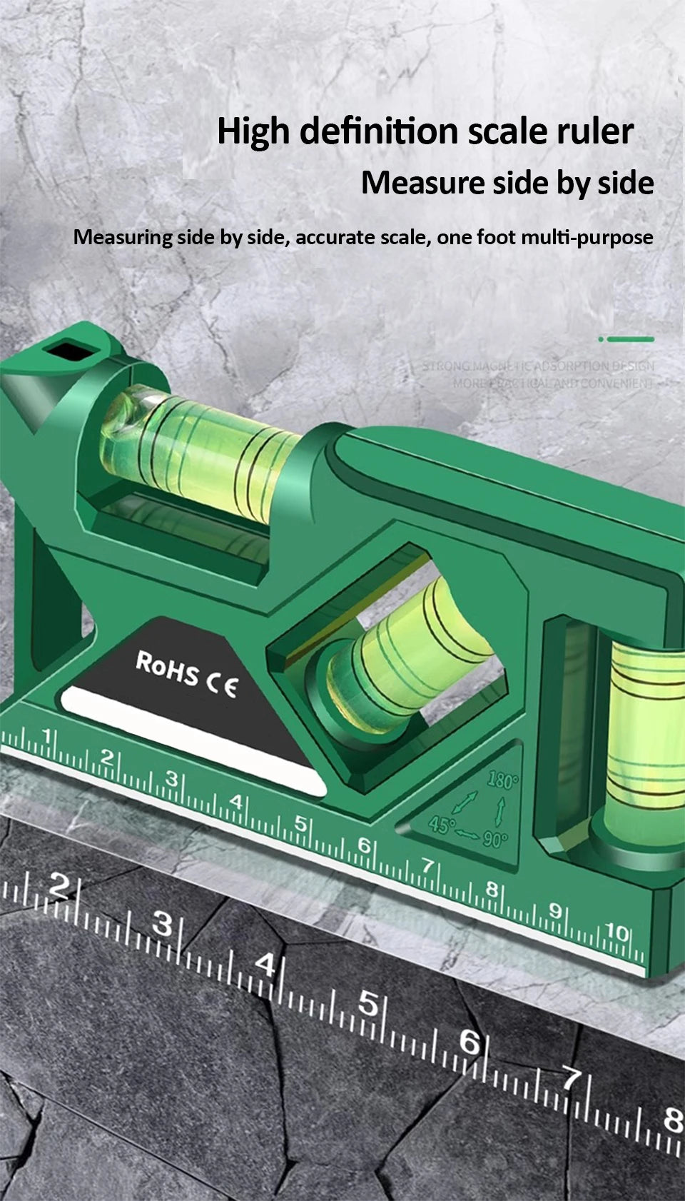Magnetic Pocket Level Gauge with 3-Axis Precision