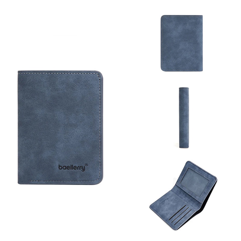 Cartera Minimalista de Piel Sintética con Pinza para Dinero