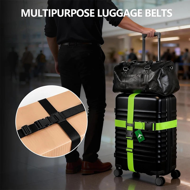 Secure Adjustable Luggage Strap with Combination Lock
