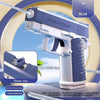 A blue OPS-M.R.P CAL.45 water gun is shown, with an inset demonstrating the water inlet.