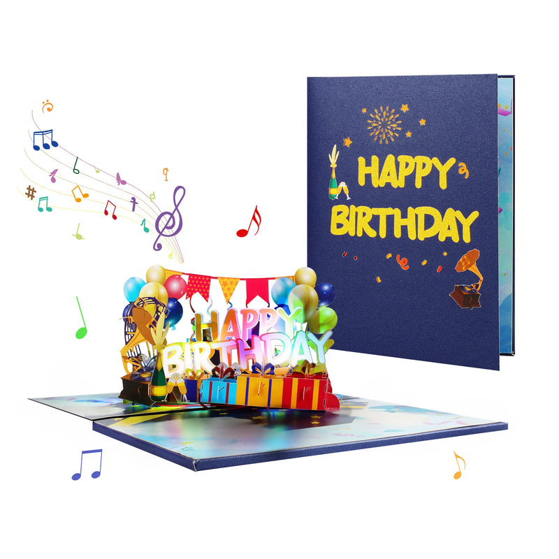 Musical 3D Pop-Up Birthday Card
