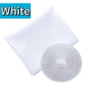 White self-adhesive mosquito net for windows rolled up and laid flat