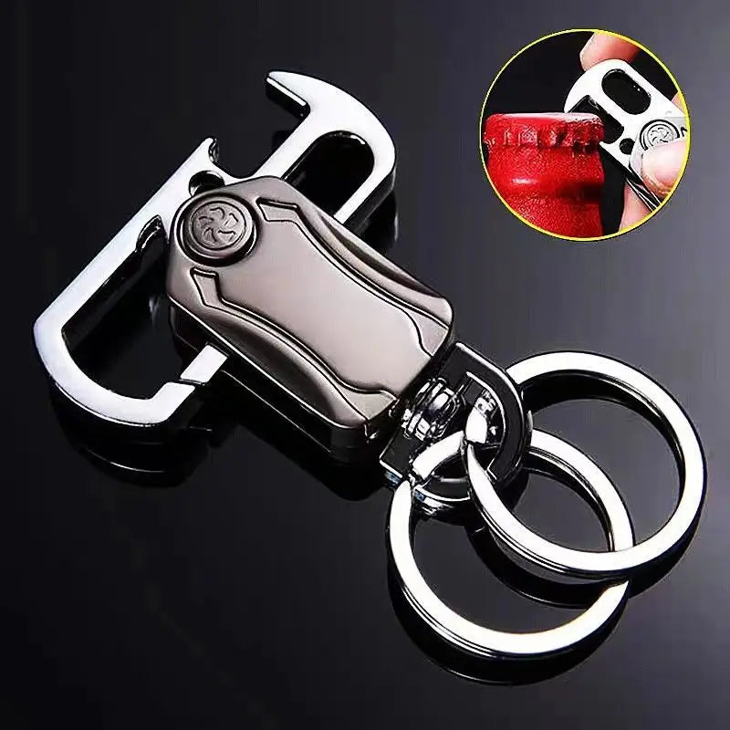 Multifunctional Zinc Alloy Keychain with Bottle Opener