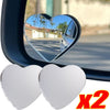 Heart-Shaped Car Blind Spot Mirrors (2-Pack)