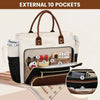 Versatile Water-Resistant Tote Bag with Laptop Sleeve and Cup Holder