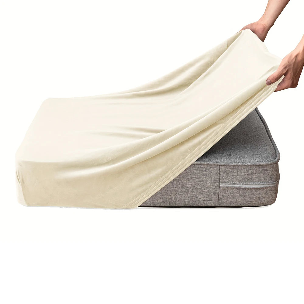Stretchy Velvet Sofa Cushion Covers – Anti-Slip & Machine Washable