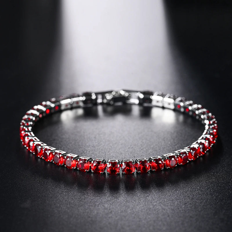 4mm Micro-Pavé Zircon Tennis Bracelet