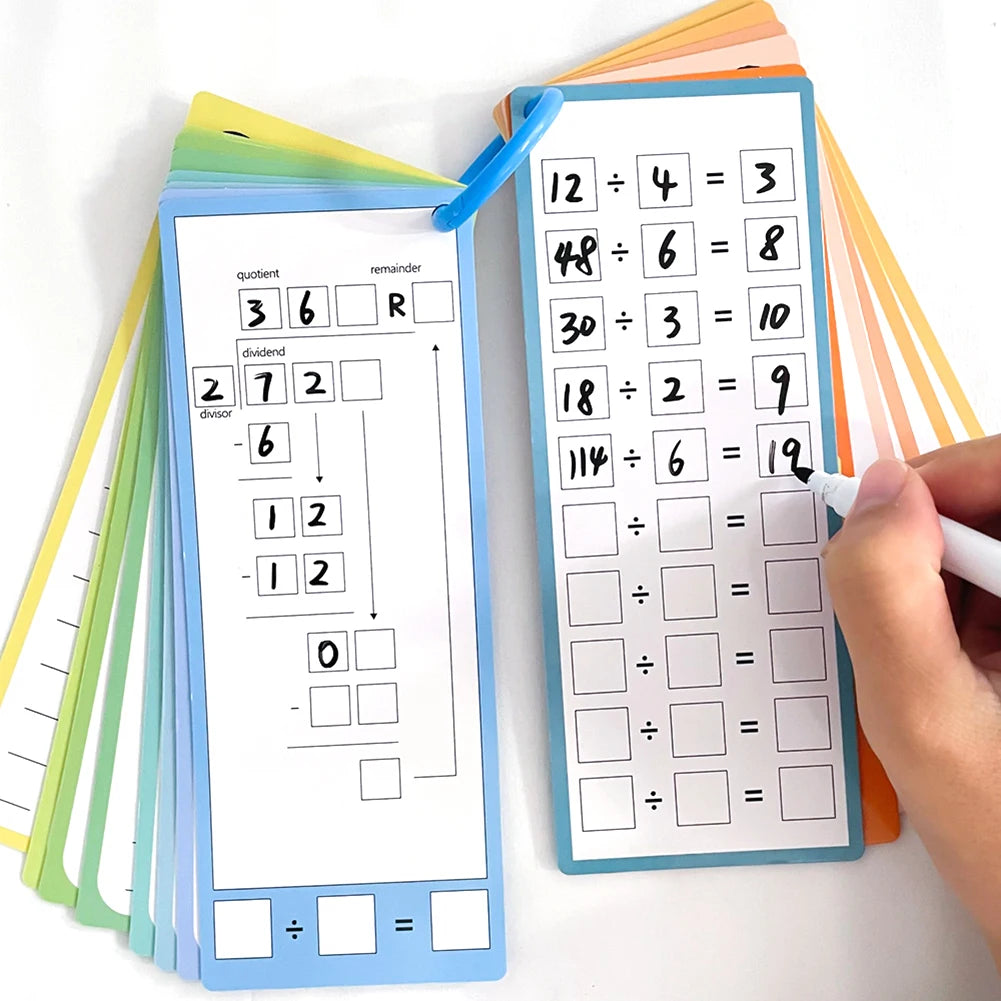 Self-Check Multiplication Flash Cards with Pens