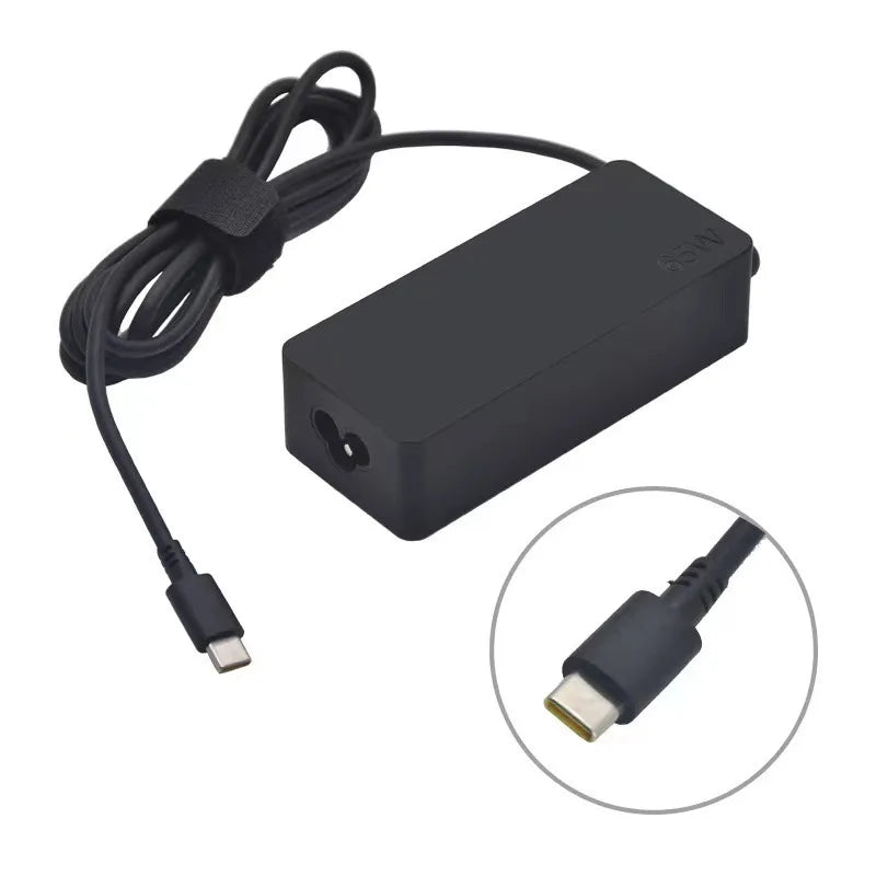 65W USB-C Laptop Charger for Lenovo ThinkPad T480, T580, X280 & More