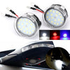 Universal LED side mirror puddle light for Ford vehicles showing the light assembly and installation.