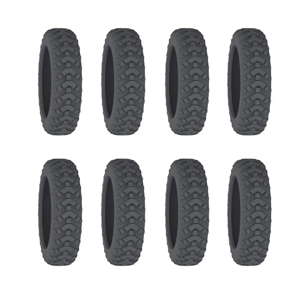 Silent Silicone Luggage Wheel Protectors (8-Pack)