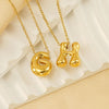 Personalized Initial Letter Necklace in Stainless Steel