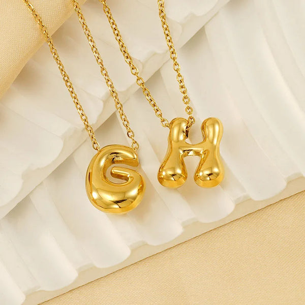 Personalisierte Initial-Briefkette aus Edelstahl