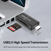 2-in-1 USB-C & USB-A SD/TF Card Reader