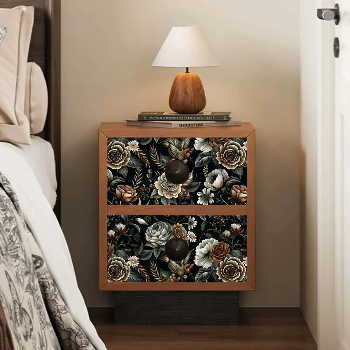 Vintage Floral Peel and Stick Wallpaper