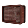Une tirelire en bois avec une grille de compartiments numérotés pour l'épargne.