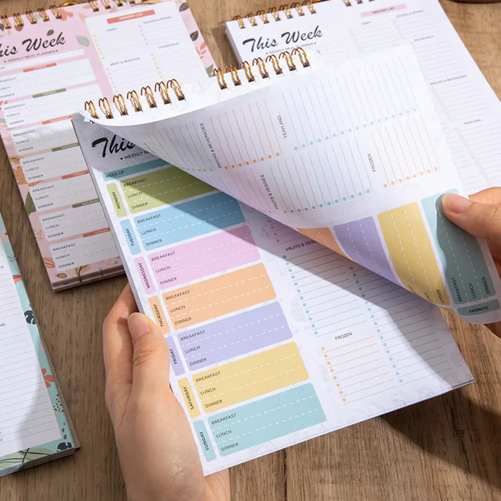 Weekly Meal Planner with Shopping List - 52 Tear-Off Sheets